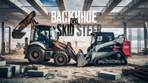 skid steer excavator combo for sale|backhoe vs skid steer.